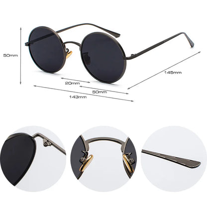 SHAUNA Super Round Women Sunglasses Brand Designer Fashion Men Dark Green Lens Shades UV400