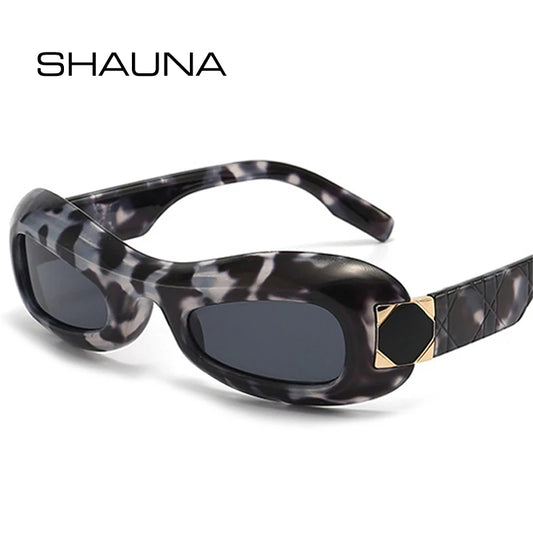 SHAUNA Vintage Cat Eye Damen Sonnenbrille Fashion Brand Designer Gradient Shades UV400 Herren Oval Champagner Sonnenbrille