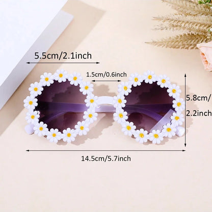 Kids Sunglasses Children Round Flower Sunglasses Girls Boys Baby Sport Shades Glasses UV400 Outdoor Sun Protection Eyewear