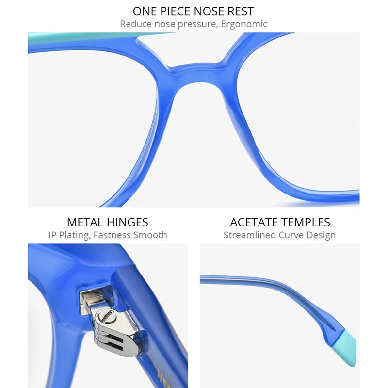 HEPIDEM Multicolor Acetate Glasses Men Retro Square Eyeglasses Women Spectacles Eyewear 9253