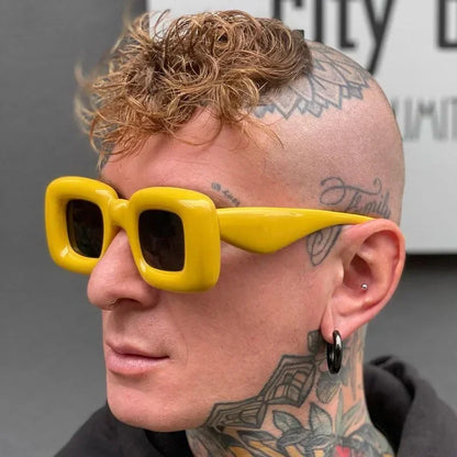 Übergroßen Quadratischen Sonnenbrille Frauen Großen Rahmen 2024 Neue Mode Aufgeblasen Rechteck Sonnenbrille Damen Shades Brillen Kostenloser Versand