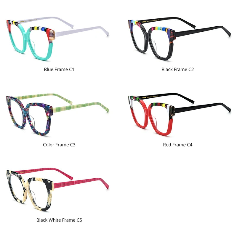 HEPIDEM Acetate Glasses Women 2024 New Fashion Cat Eye Eyeglasses Spectacles Eyewear H9340