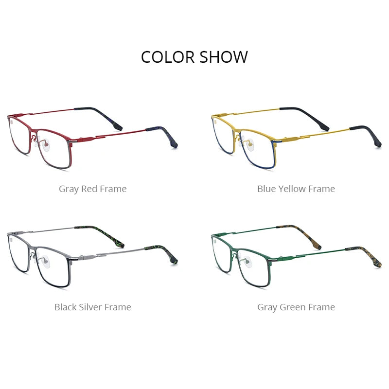 FONEX Colorful Titanium Glasses Men 2023 New Retro Square Eyeglasses Women Matte Eyewear F85777