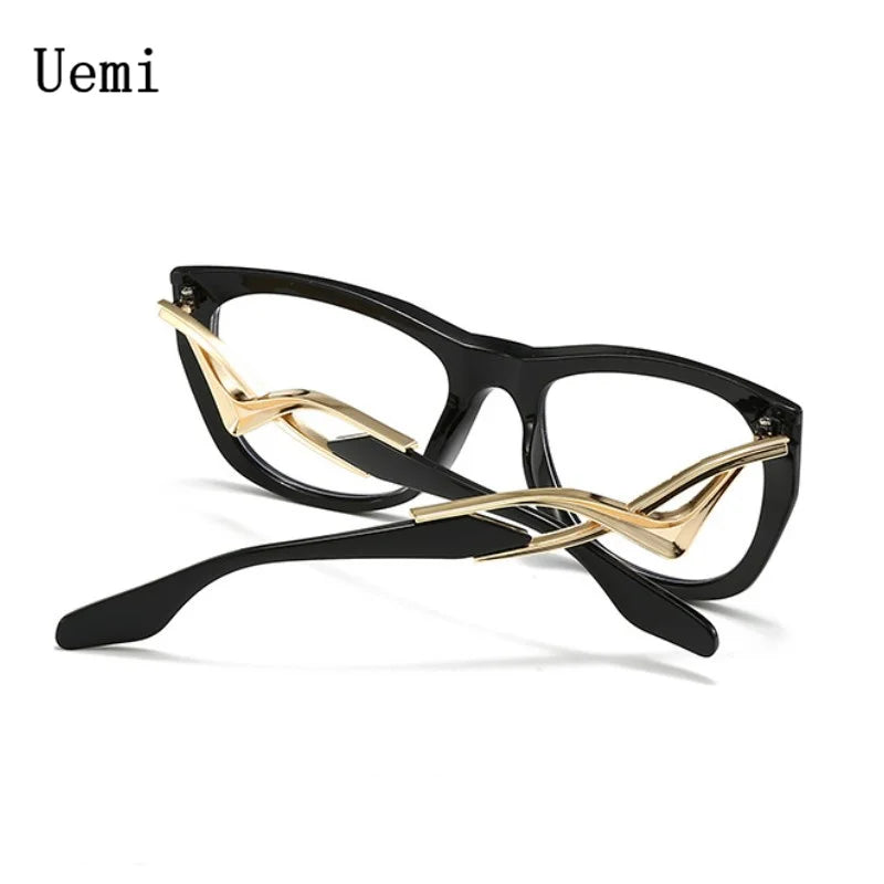 New Fashion Women Anti Blie Light Cat Eye Glasses Frame For Men Retro Clear Transparant Lens Reading Computer Optical Eyewear wh