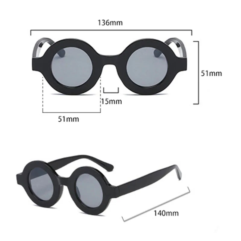 SHAUNA Ins Popular Retro Small Round Sunglasses Women Letter Frame Fashion Anti-Blue Light Glasses Frames