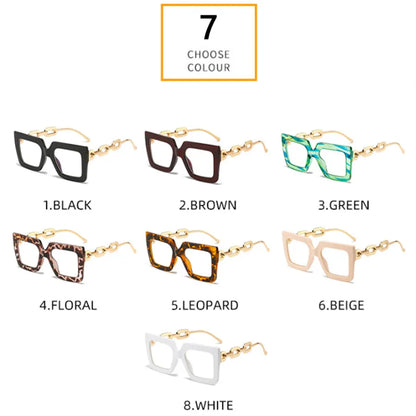 Nouvelles lunettes de vue pour femmes, monture surdimensionnée, anti-lumière bleue, carrées, unies, optiques, marque, qualité, ordinateur