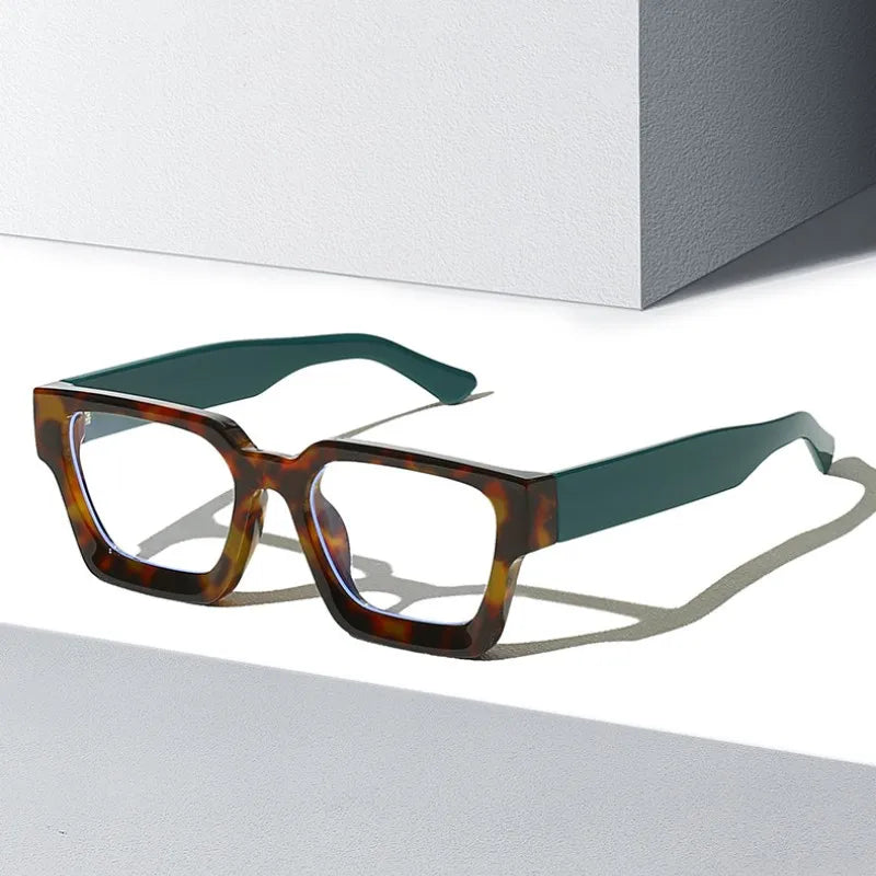 Lunettes de lecture carrées anti-lumière bleue pour femmes et hommes, monture simple et transparente, verres optiques, vente en gros