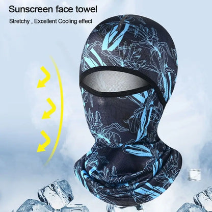 Hiking Scarves Motorcycle Cycling Helmet Bicycle Hat Sun Protection Cycling Balaclava Cooling Neck Face Cover Full Face Cap