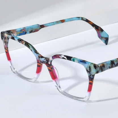 HEPIDEM Multicolor Acetate Glasses Men Retro Square Eyeglasses Women 2022 Spectacles Eyewear 9252