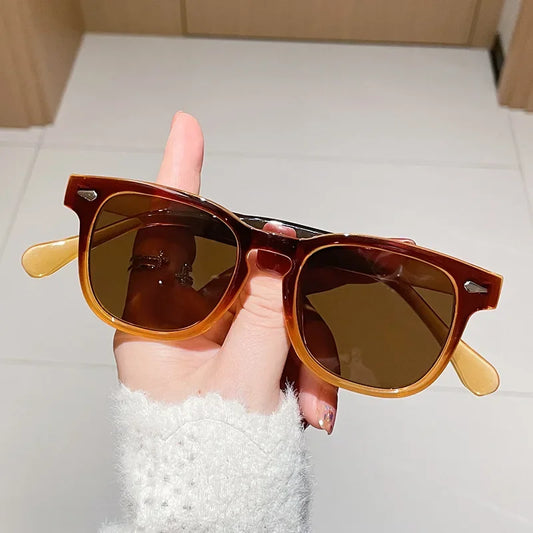 Vintage Women Sunglasses Classic Oval Sun Eyeglasses For Men Anti-blue Light Glasses Outdoor Shades Accessory