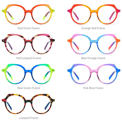 HEPIDEM Multicolor Acetate Frame Women Designer Cat Eye Eyeglasses Ladies Spectacle Eyewear 9061