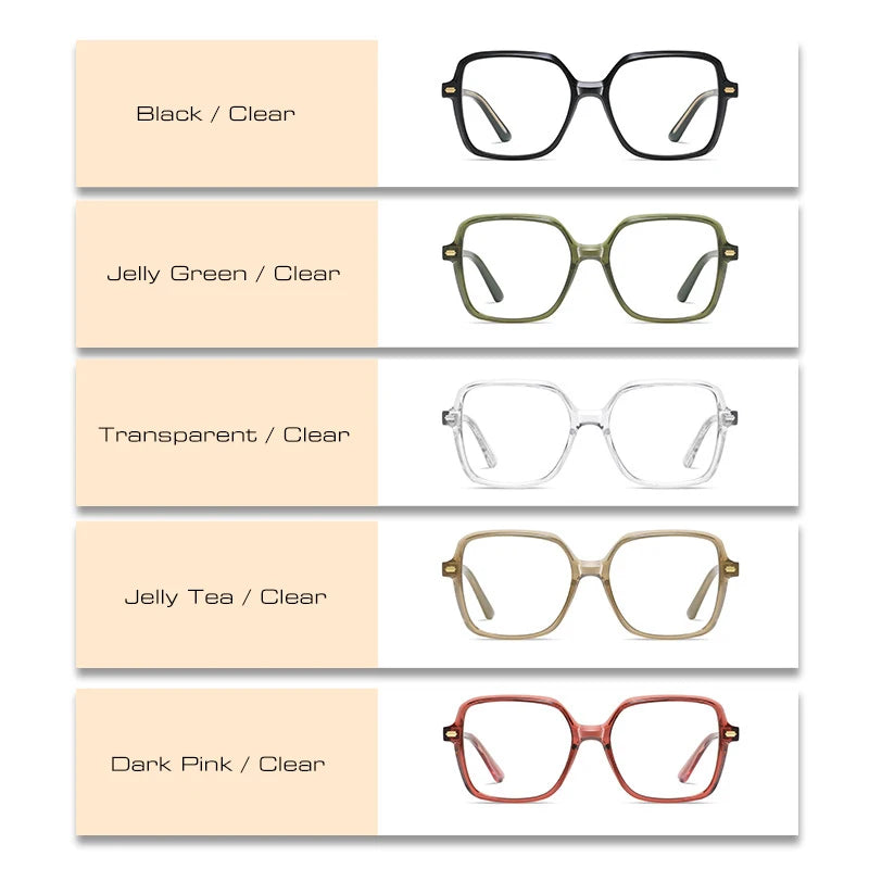 SHAUNA Fashion Women Luxury Glasses Frame Spring Hinge Square Men Clear Anti-blue Light Eyewear Retro Rivets Optical Frame