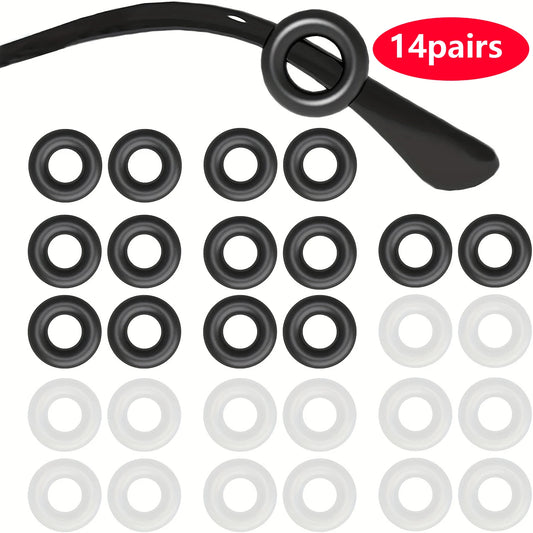 Lot de 14 paires de sangles de lunettes solides en silicone antidérapant pour lunettes de sport