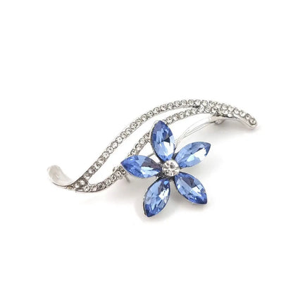 Fashion Rhinestone Flower Brooches For Women Simple Design Jewelry Wedding Pin And Brooch Bijouterie Brooches Gift