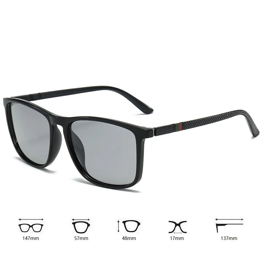 Fashion Photochromic Polarized Vintage Sunglasses Men Women Square Brand Designer Sun Glasses Man Driving Fishing UV400 Eyewear