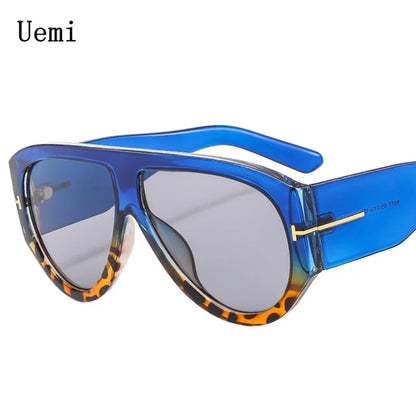 Retro Pilot Luxury Brand Sunglasses For Women Men Green Leopard Frame Female Sun Glasses Ins Trending Shades UV400 Eyeglasses