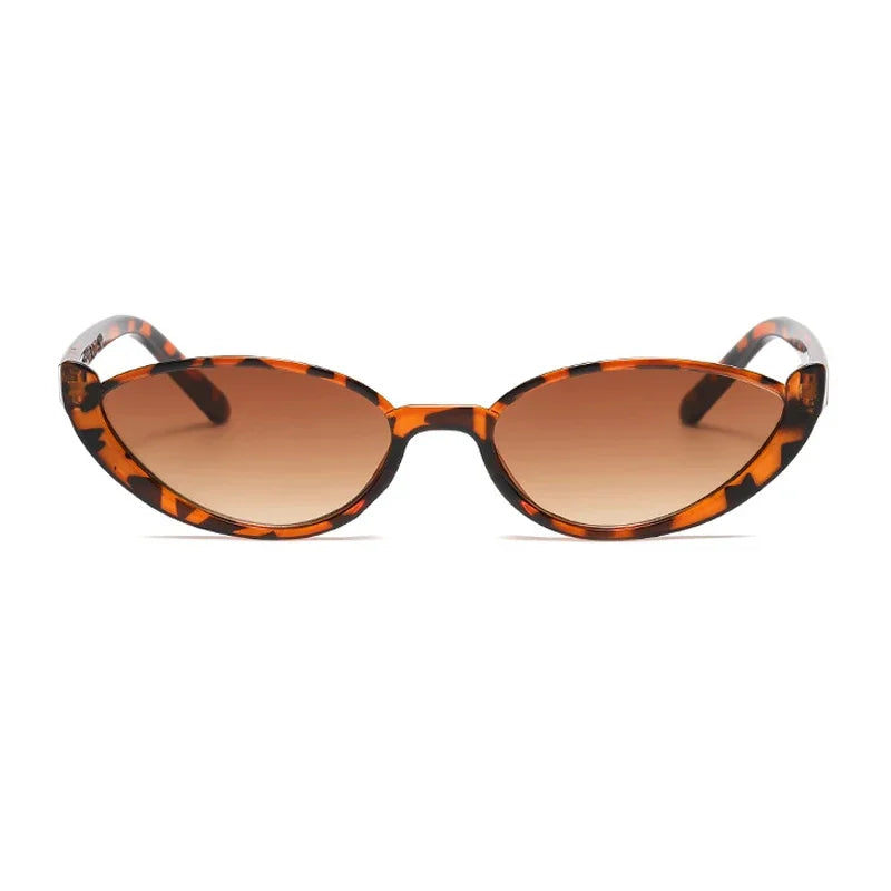 Kleine Vintage-Sonnenbrille mit Katzenaugen-Motiv für Damen, trendige Sonnenbrille mit Halbrahmen, Retro-Mode im Y2K-Stil