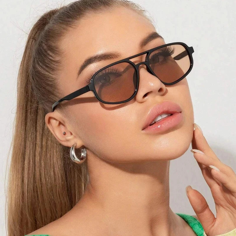 Neue Retro-Sonnenbrille mit Doppelsteg, Herrenmode, schlichtes, leichtes Katzenauge, Damen-Sonnenbrille, Ins-Trend-Sonnenbrille, UV400