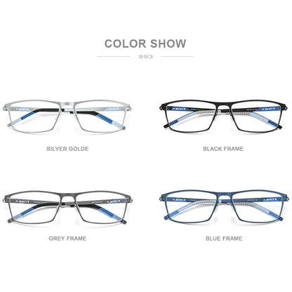 FONEX Alloy Eyeglasses Frame Men Square Glasses 2020 New Male Full Korean Screwless Eyewear 993