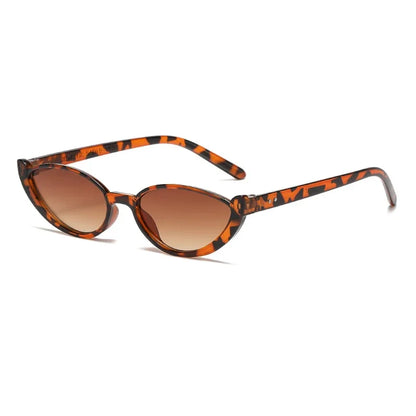 Kleine Vintage-Sonnenbrille mit Katzenaugen-Motiv für Damen, trendige Sonnenbrille mit Halbrahmen, Retro-Mode im Y2K-Stil