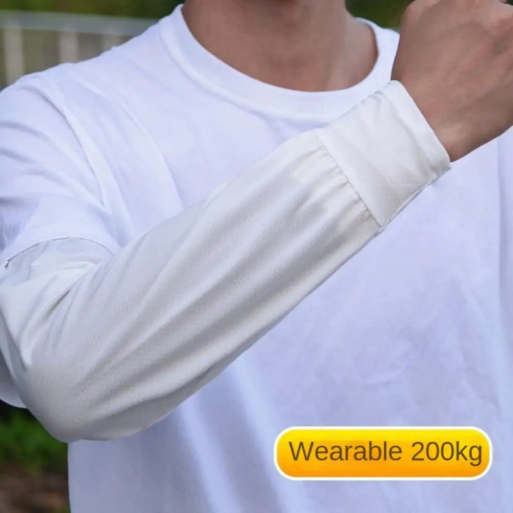 Durable UV Protection Sunscreen Ice Sleeves Loose Breathable Wear-resistant Outdoor Work Arm Warmers Men's Arm Sleeves Summer