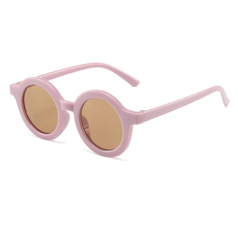 Children Cute Cartoon Small Frame Sunglasses Kids Round Glasses Baby Fashion Colors Sunglasses Boys Girls Sun Protection Eyewear