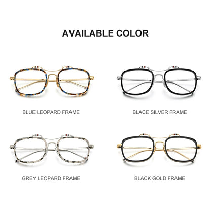 HEPIDEM Acetate Glasses Men Square Eyeglasses Frame Women Browne Brand Oversized Spectacles Eyewear 50247