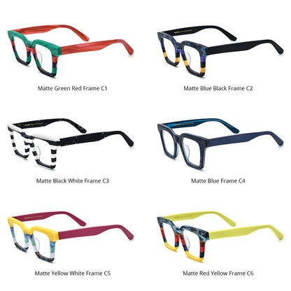 HEPIDEM Acetate Glasses Men 2024 New Women Fashion Square Eyeglasses Spectacles Eyewear H9371