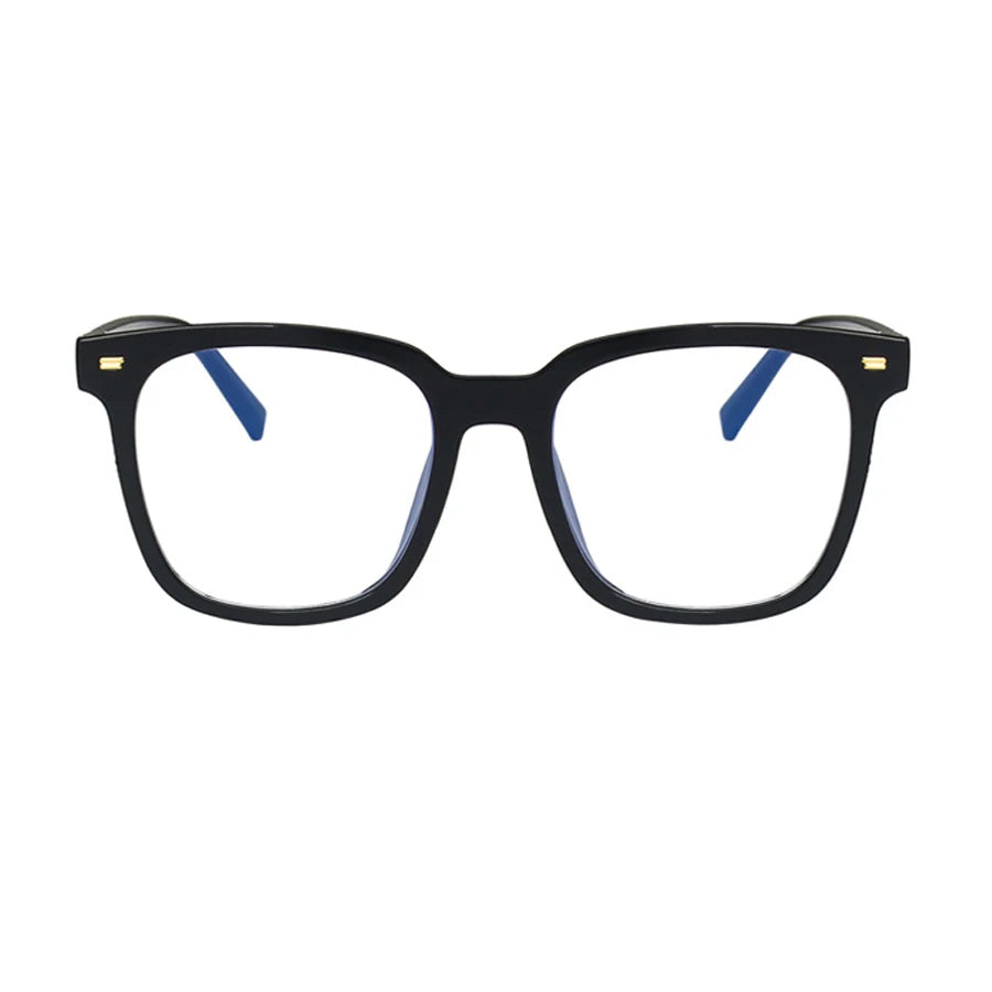 Lunettes d'ordinateur transparentes pour femmes et hommes, monture ronde anti-lumière bleue, verres bloquants, lunettes optiques