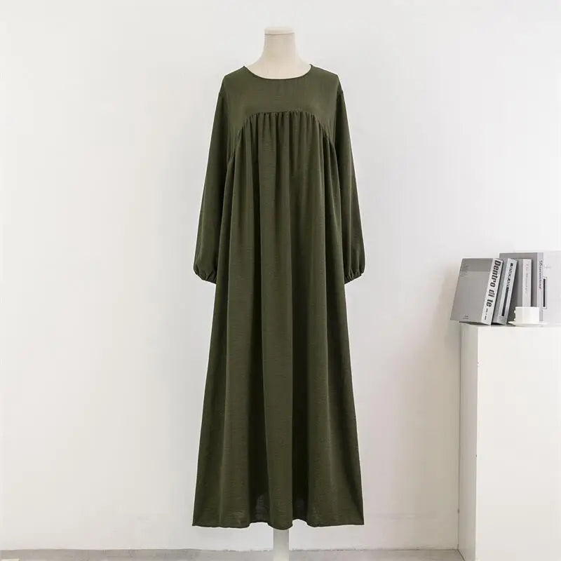 Robe d'automne à manches longues pour femmes, décontractée, grande taille, ample, longue, surdimensionnée, 120 kg