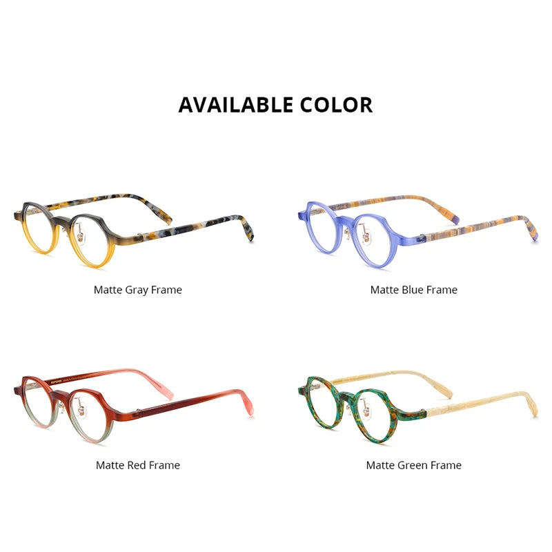 HEPIDEM Matte Colorful Acetate Glasses Women Cat Eye Eyeglasses 2023 New Cateye Spectacles Eyewear H9280