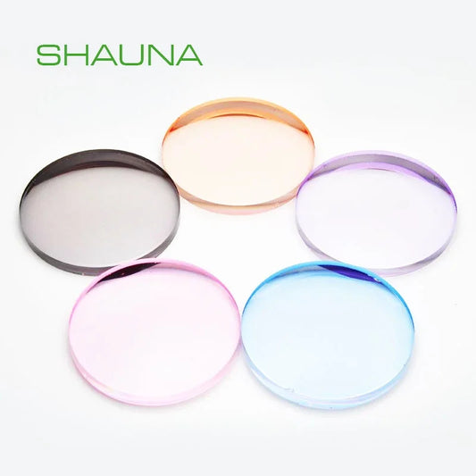 SHAUNA 1.56 1.61 1.67 1.74 Prescription CR-39 Resin Aspheric Colorful Glasses Lenses Myopia Hyperopia Presbyopia Optical Lens Di