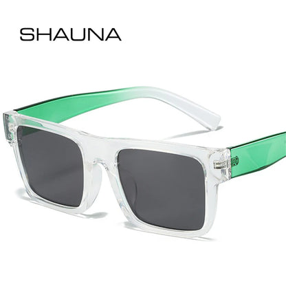 SHAUNA Ins Popular Fashion Sunglasses Women Square Red Green Shades UV400 Men Trending Sun Glasses