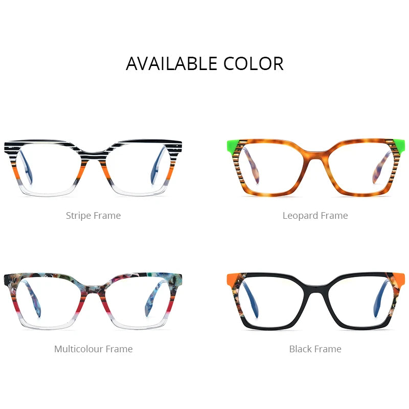 HEPIDEM Multicolor Acetate Glasses Men Retro Square Eyeglasses Women 2022 Spectacles Eyewear 9252