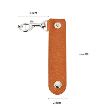 Simple Leather Keychain Creative Anti-lost Bag Pendant Key Chain High Quality PU Keychain Pendant Men Women