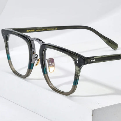 Lunettes en acétate HEPIDEM pour hommes, lunettes de vue carrées vintage rétro 2022 pour femmes, lunettes 9214