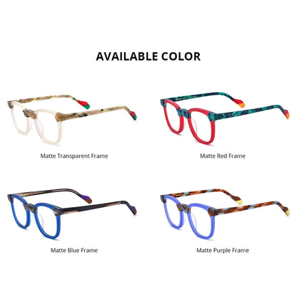 HEPIDEM Matte Acetate Glasses Men Retro Square Eyeglasses 2023 New Women Spectacles Eyewear H9269