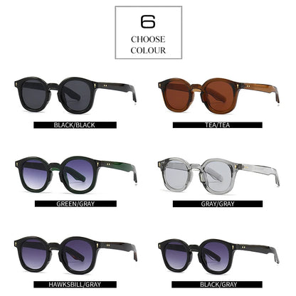 SHAUNA Fashion Women Round Sunglasses Brand Designer Retro Rivets Ins Men Shades UV400