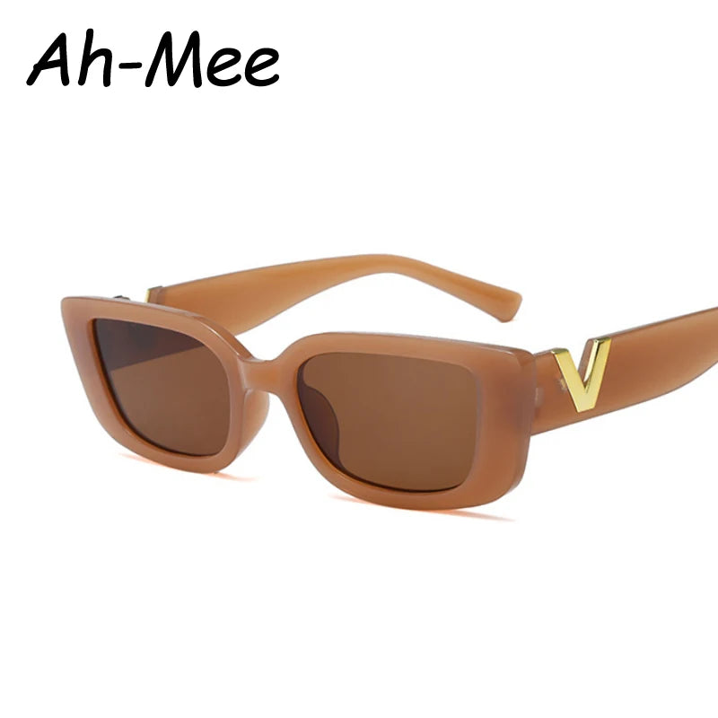 Fashion Cat Eye Sunglasses Luxury V Sun Glasses For Ladies Classic Rectangle Driving Eyewear UV400