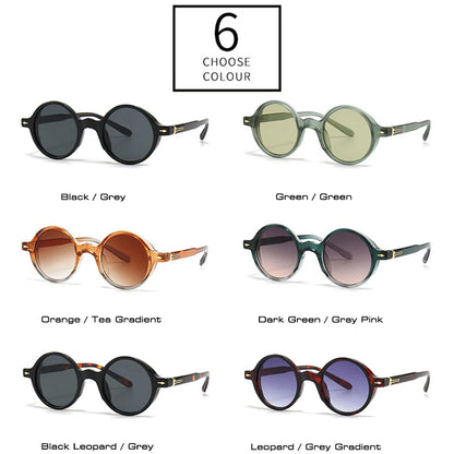 SHAUNA Fashion Round Women Punk Gradient Sunglasses Retro Rivets Men Shades UV400 Sun Glasses