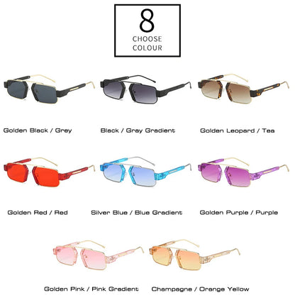 SHAUNA Retro Quadratische Bunte Sonnenbrille Damen Mode Klare Ozean Farbverlauf Gläser Shades UV400 Männer Lila Rosa Sonnenbrille