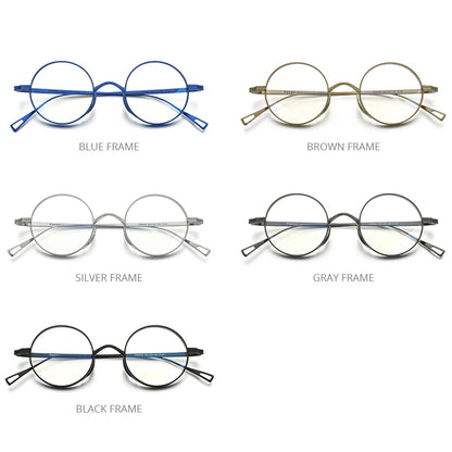 FONEX Reines Titan Brille Männer Retro Runde Optische Brillen Frauen 2021 Neue Vintage Myopie Optische Rahmen Brillen F85644