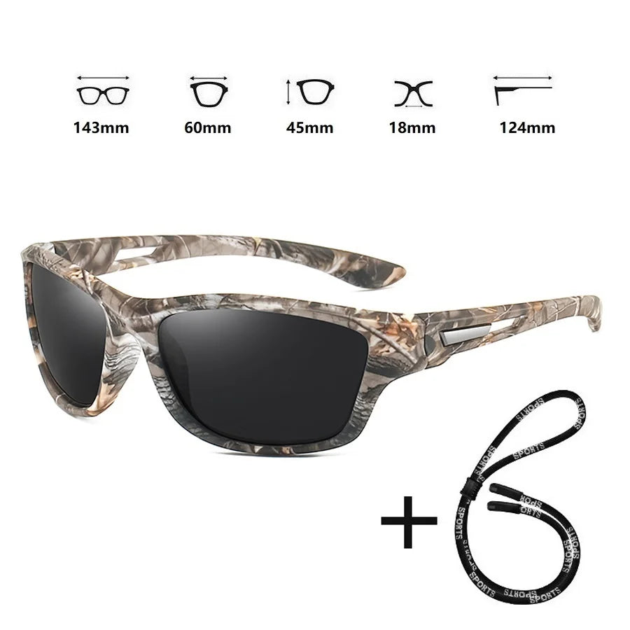 With Chain Fashion Polarized Sports Sunglasses Men Women Fishing Driving Hiking Cycling Climbing Skiing Sun Glasses UV400 Eyewea