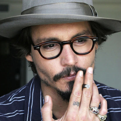 Optical Eyeglasses Frame Men Women Johnny Depp LEMTOSH Vintage Glasses Computer Acetate Spectacle Frame For Male Clear Lens