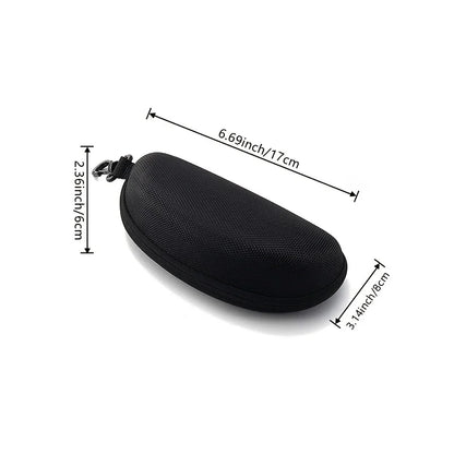 Portable Zipper Carabiner Sunglasses Protector Box Hard Eye Glasses Case Travel Pack Glasses Case Eyewear Accessories With Hook