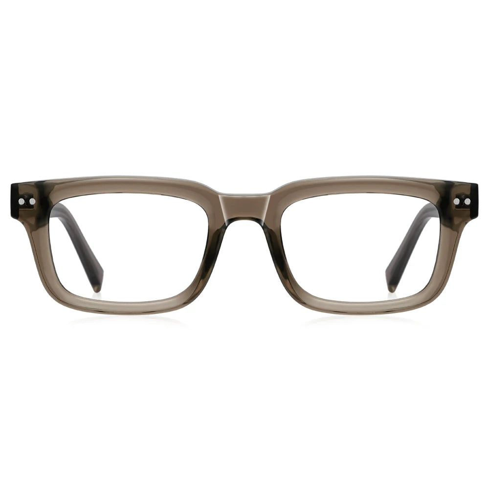 Kachawoo blue light glasses optical male female olive green square thick glasses frame tr90 acetate high quality European style