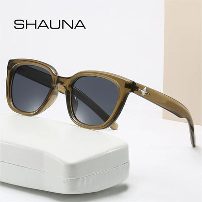 SHAUNA Ins Popular Fashion Square Women Luxury Sunglasses Shades UV400 Brand Designer Retro Men Gradient Sun Glasses