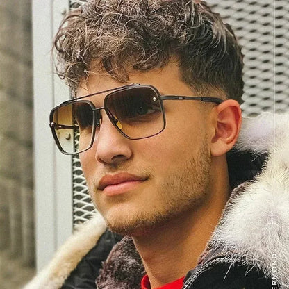 2024 New Fashion Luxury Classic Mach Six Style Gradient lens Men Sunglasses Men Vintage Brand Design Sun Glasses Oculos De Sol