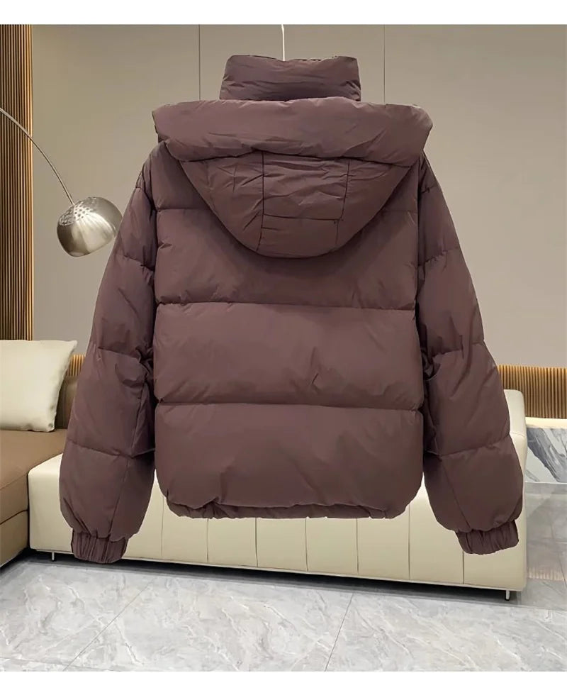 Parkas pour femmes 2024 nouvelle veste d'hiver coréenne décontractée manteau ample en duvet surdimensionné à capuche chaud doux coton bouffant vêtements de neige vestes