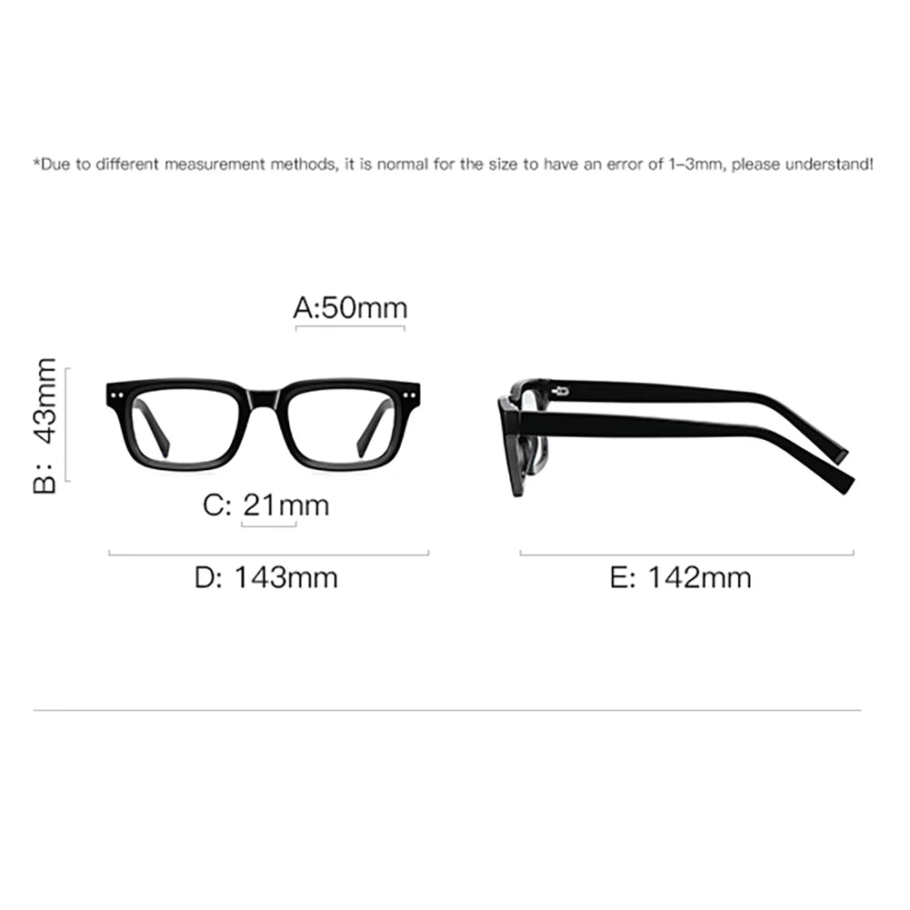 Kachawoo blue light glasses optical male female olive green square thick glasses frame tr90 acetate high quality European style